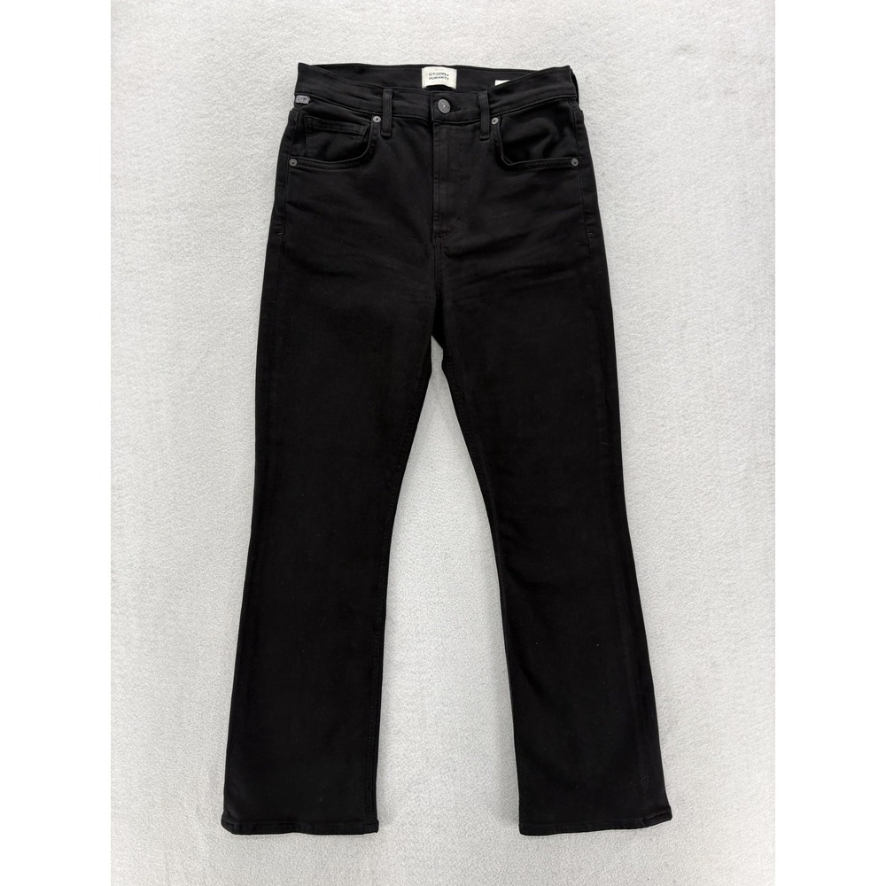 Citizens Of Humanity Isola Cropped Jeans Womens 26 Black Mid Rise Slim Stretch